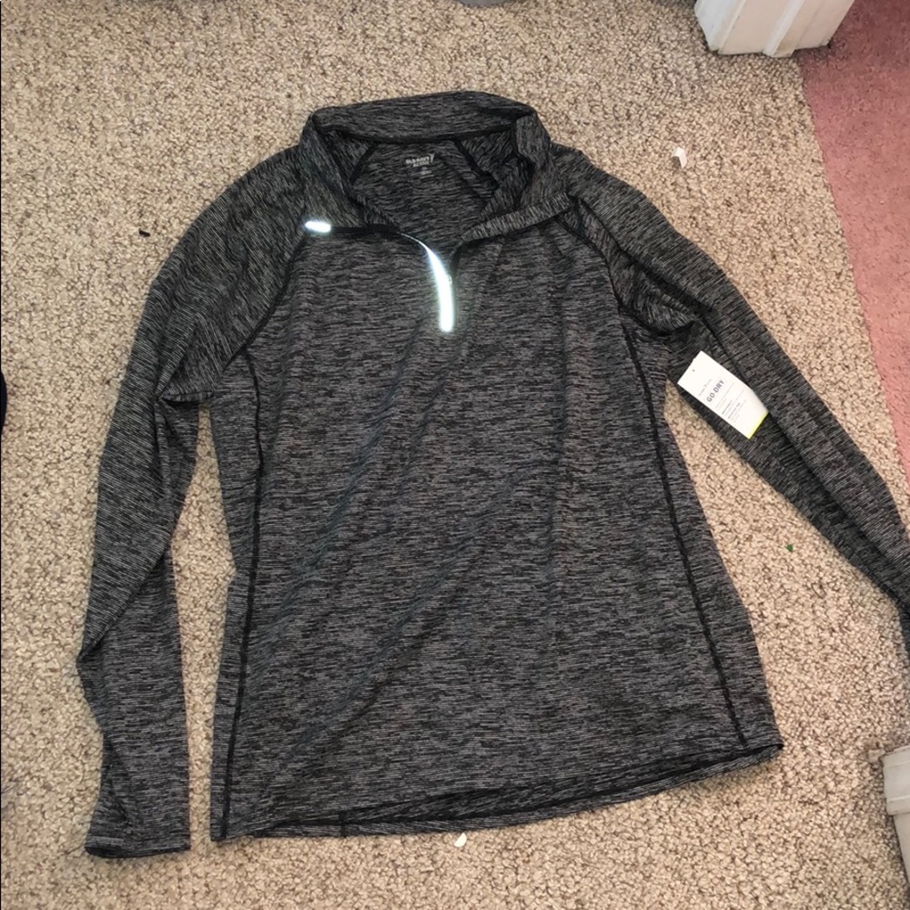 old navy active grey quarter zip